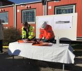 Kontraktsskrivning mellan Peab och Göteborgs stad för den nya högstadieskolan i Lundby på Hisingen. Foto: Peab