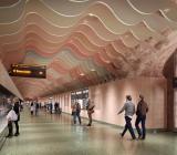 Nya tunnelbanestationen Hagastaden. Illustration: Region Stockholm /&Rundquist/3D HOUSE